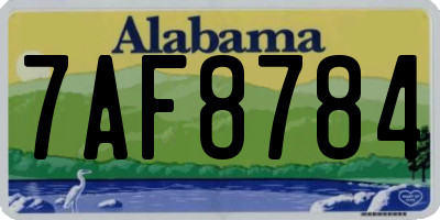 AL license plate 7AF8784