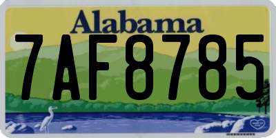 AL license plate 7AF8785