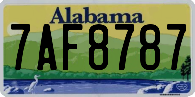 AL license plate 7AF8787