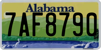 AL license plate 7AF8790