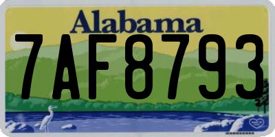 AL license plate 7AF8793