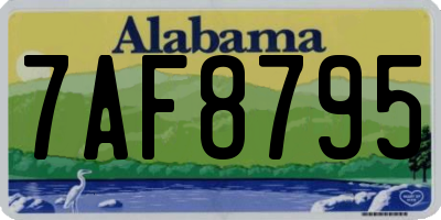 AL license plate 7AF8795