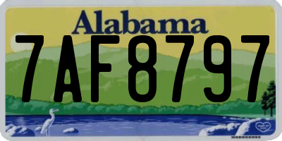AL license plate 7AF8797