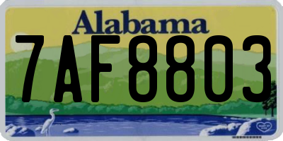 AL license plate 7AF8803