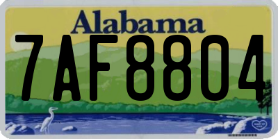 AL license plate 7AF8804