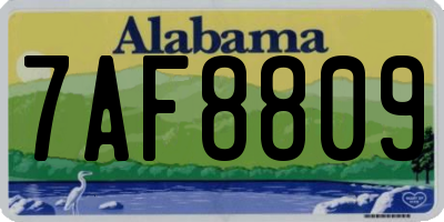 AL license plate 7AF8809