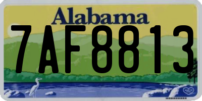 AL license plate 7AF8813