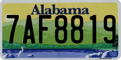 AL license plate 7AF8819