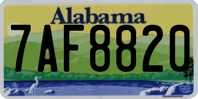 AL license plate 7AF8820