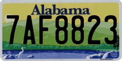 AL license plate 7AF8823