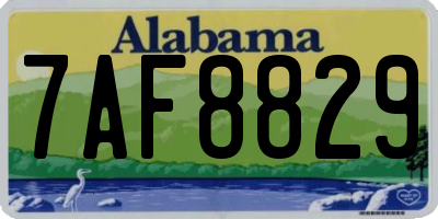 AL license plate 7AF8829