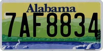 AL license plate 7AF8834