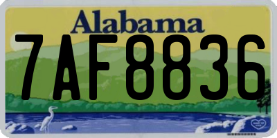 AL license plate 7AF8836