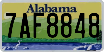 AL license plate 7AF8848