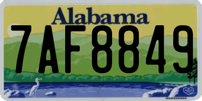 AL license plate 7AF8849