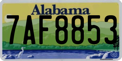 AL license plate 7AF8853