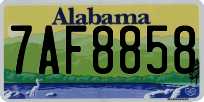 AL license plate 7AF8858