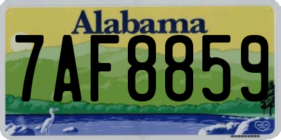 AL license plate 7AF8859