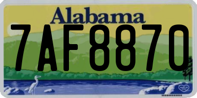 AL license plate 7AF8870