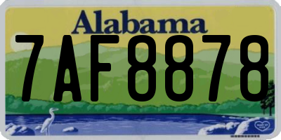AL license plate 7AF8878