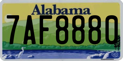 AL license plate 7AF8880