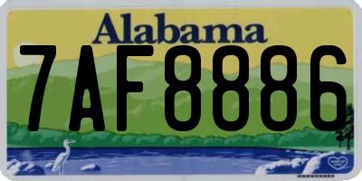 AL license plate 7AF8886