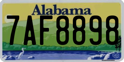 AL license plate 7AF8898