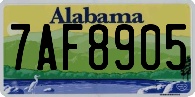 AL license plate 7AF8905