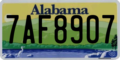 AL license plate 7AF8907
