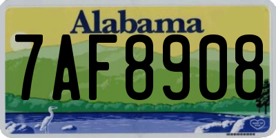 AL license plate 7AF8908
