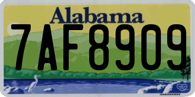 AL license plate 7AF8909