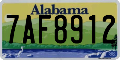 AL license plate 7AF8912
