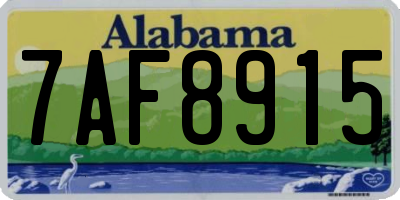 AL license plate 7AF8915