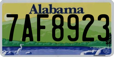 AL license plate 7AF8923