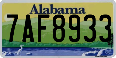 AL license plate 7AF8933