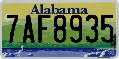 AL license plate 7AF8935