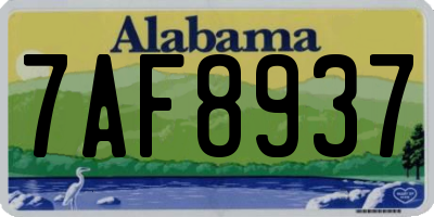 AL license plate 7AF8937