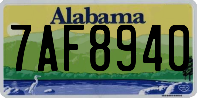 AL license plate 7AF8940
