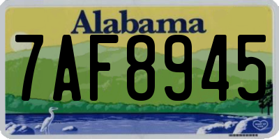 AL license plate 7AF8945