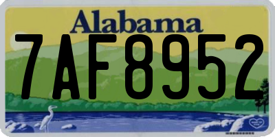 AL license plate 7AF8952