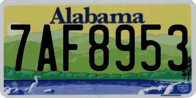 AL license plate 7AF8953