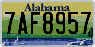 AL license plate 7AF8957