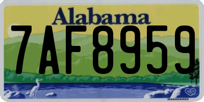 AL license plate 7AF8959