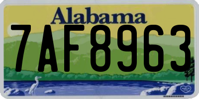 AL license plate 7AF8963