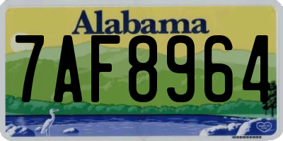 AL license plate 7AF8964