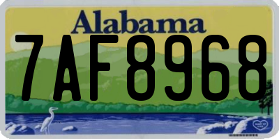 AL license plate 7AF8968