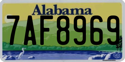 AL license plate 7AF8969