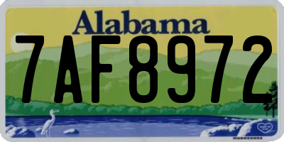 AL license plate 7AF8972