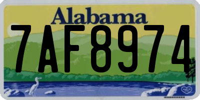 AL license plate 7AF8974