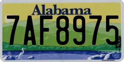 AL license plate 7AF8975
